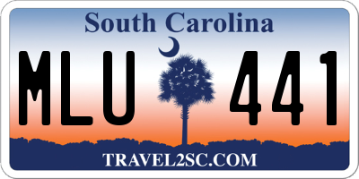 SC license plate MLU441
