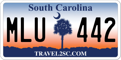 SC license plate MLU442