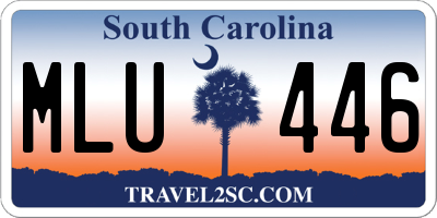 SC license plate MLU446