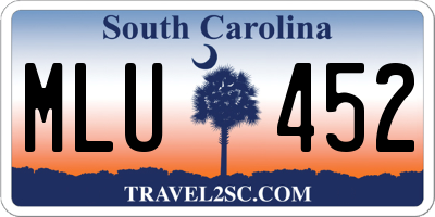 SC license plate MLU452