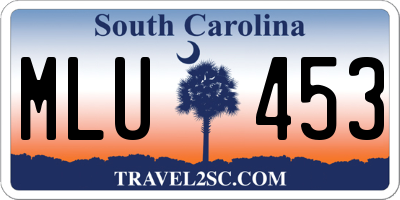 SC license plate MLU453