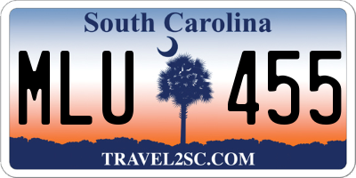 SC license plate MLU455
