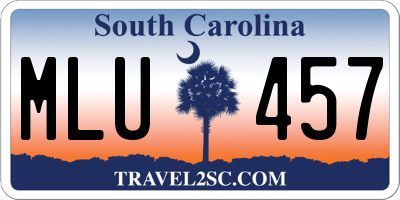 SC license plate MLU457