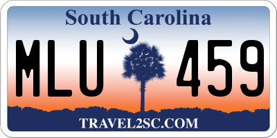 SC license plate MLU459