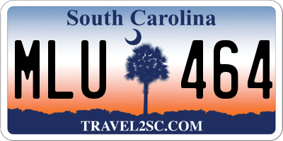 SC license plate MLU464