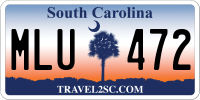 SC license plate MLU472