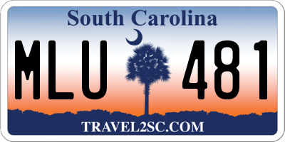 SC license plate MLU481