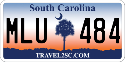 SC license plate MLU484