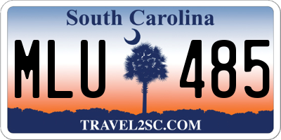 SC license plate MLU485