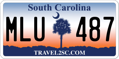SC license plate MLU487
