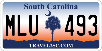 SC license plate MLU493