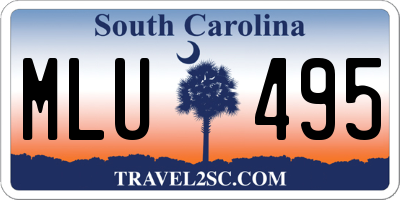 SC license plate MLU495