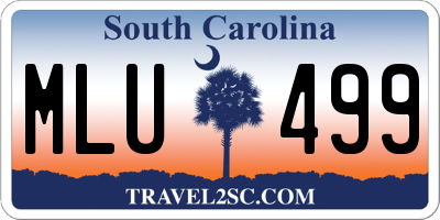 SC license plate MLU499