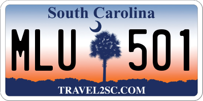 SC license plate MLU501