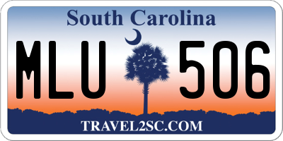 SC license plate MLU506