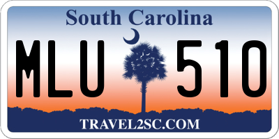 SC license plate MLU510