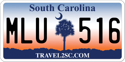 SC license plate MLU516