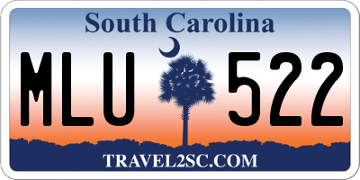 SC license plate MLU522