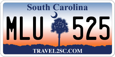 SC license plate MLU525