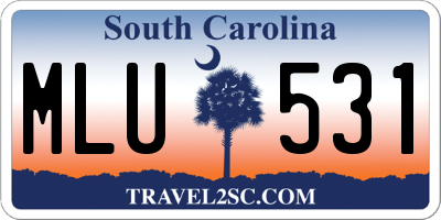 SC license plate MLU531