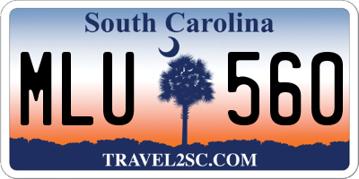 SC license plate MLU560