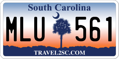 SC license plate MLU561