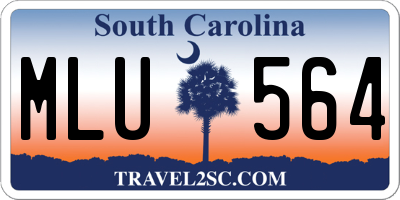 SC license plate MLU564