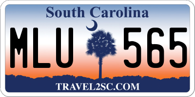 SC license plate MLU565
