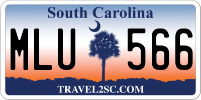 SC license plate MLU566