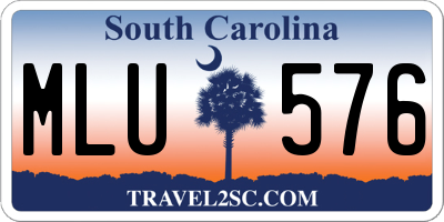SC license plate MLU576