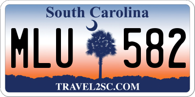 SC license plate MLU582