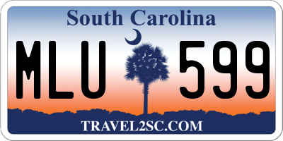 SC license plate MLU599