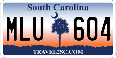 SC license plate MLU604