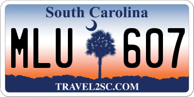 SC license plate MLU607