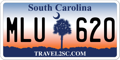 SC license plate MLU620