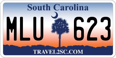 SC license plate MLU623