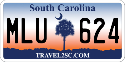 SC license plate MLU624