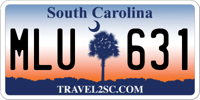 SC license plate MLU631
