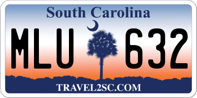 SC license plate MLU632