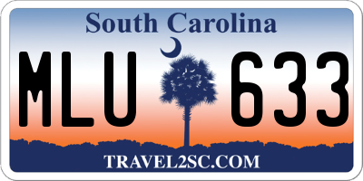 SC license plate MLU633