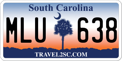 SC license plate MLU638