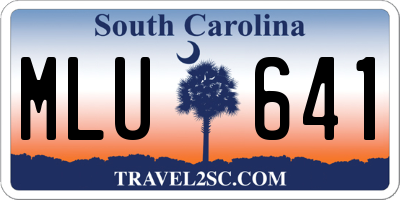 SC license plate MLU641