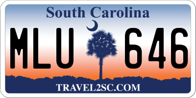 SC license plate MLU646