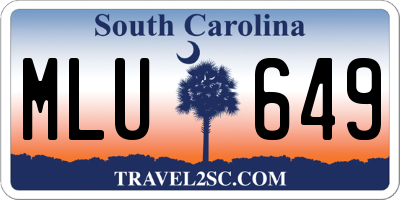 SC license plate MLU649