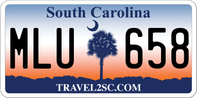 SC license plate MLU658
