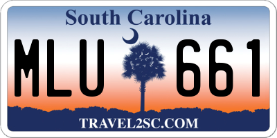 SC license plate MLU661