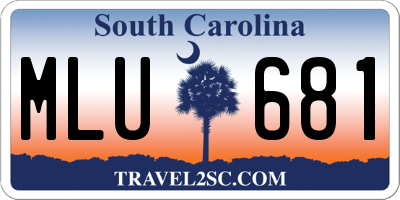 SC license plate MLU681