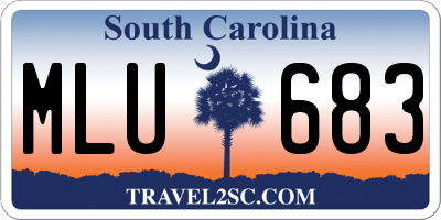 SC license plate MLU683