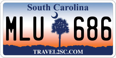 SC license plate MLU686