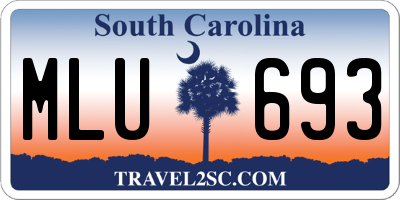SC license plate MLU693